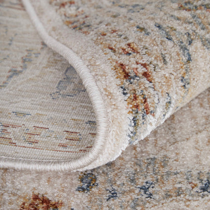 Feizy Pasha 39M4F Ivory Blue Transitional/Bohemian & Eclect Machinemade Rug - Rugs - Feizy - Atlanta Designer Rugs