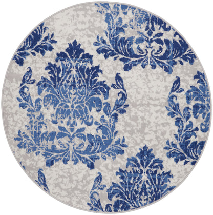 Nourison Home Whimsicle WHS11 Ivory Navy Contemporary Power-loomed Rug
