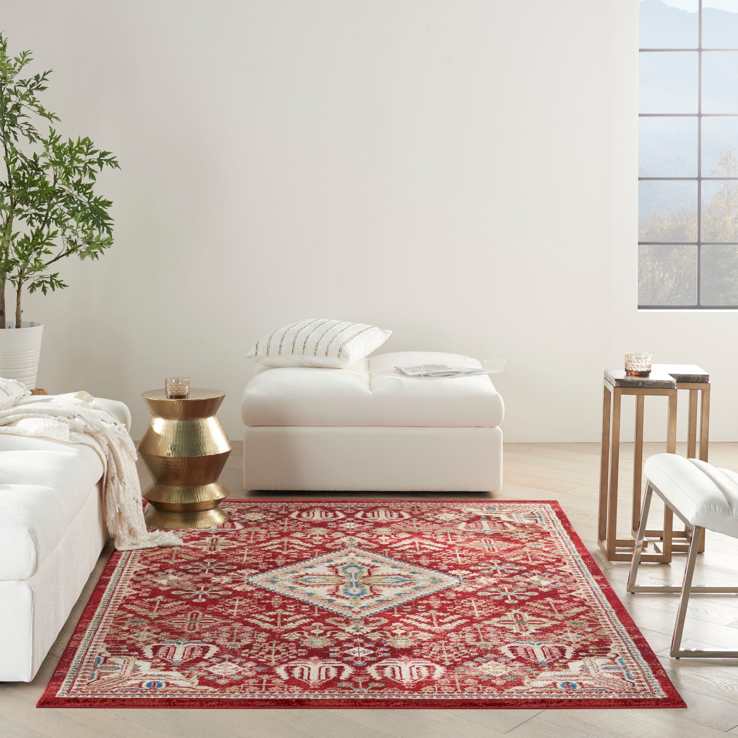 Nourison Home Karisma  Brick Ivory  Traditional