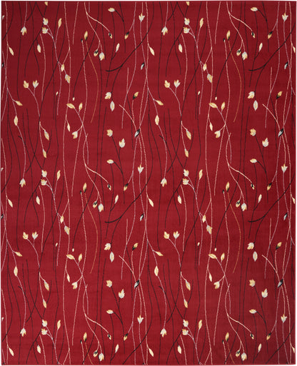 Nourison Home Grafix GRF15 Red Contemporary Power-loomed Rug