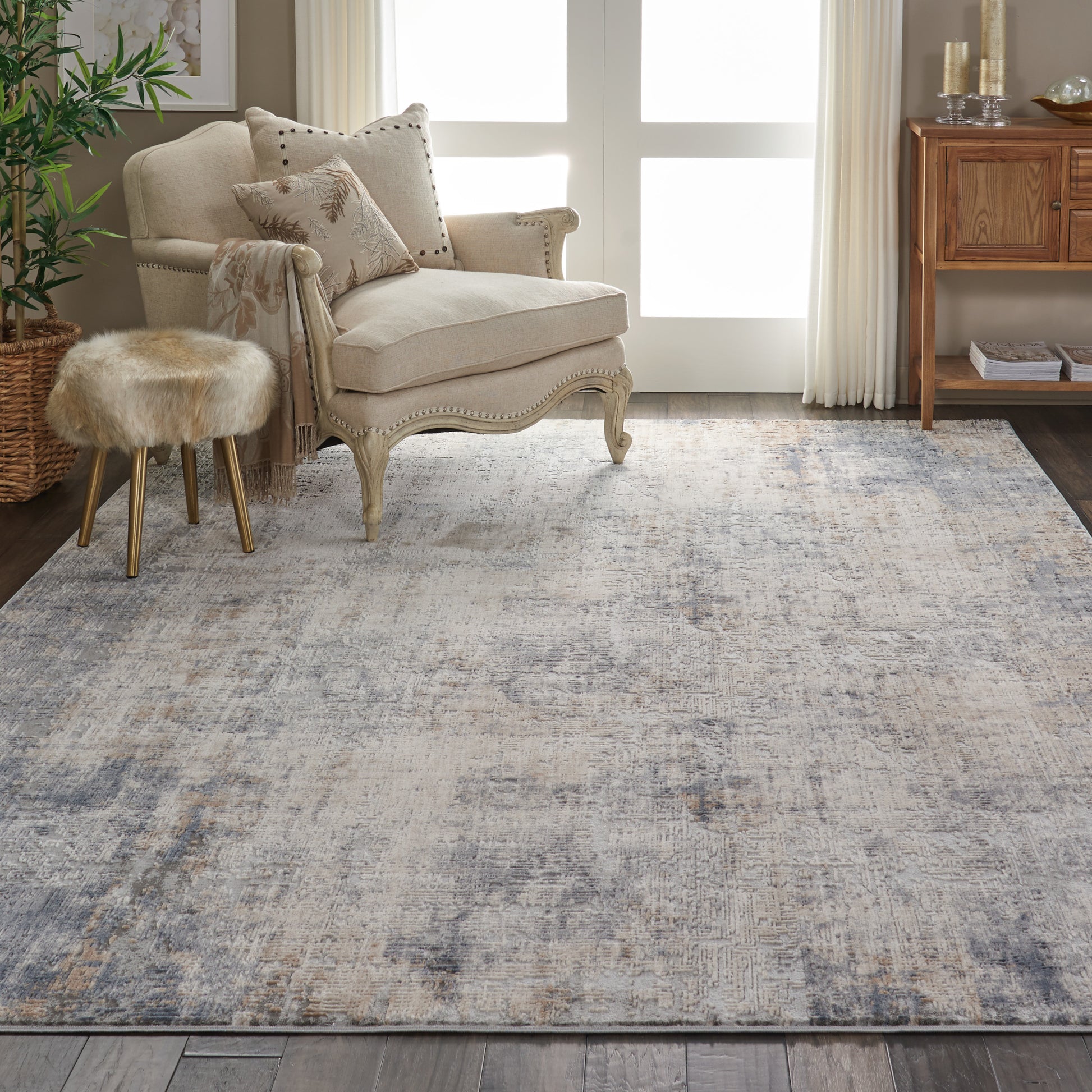 Nourison Home Rustic Textures  Grey Beige  Contemporary