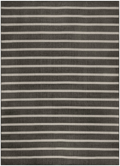 Nourison Home Positano POS03 Black Ivory Contemporary Power-loomed Rug