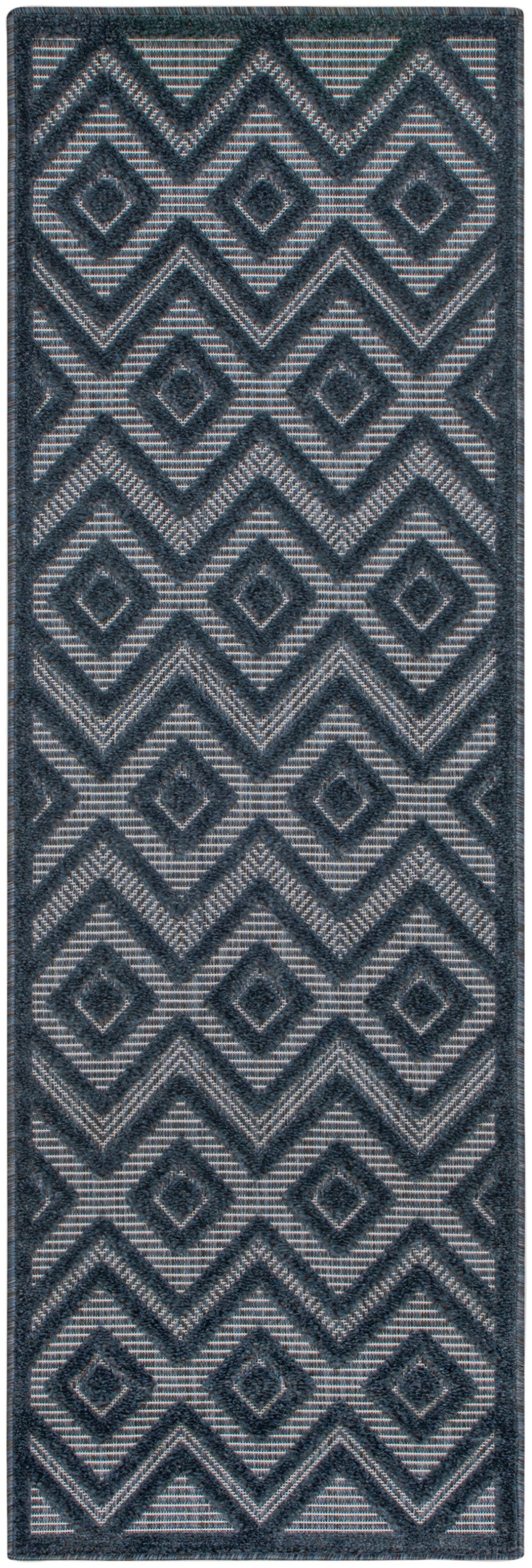 Nourison Home Versatile NRV01 Navy Blue Contemporary Flat Weave Rug