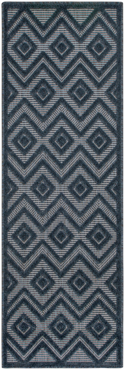 Nourison Home Versatile NRV01 Navy Blue Contemporary Flat Weave Rug