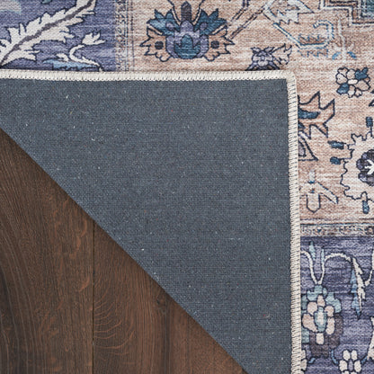 Nourison Home Grand Washables  Teal Blue  Traditional