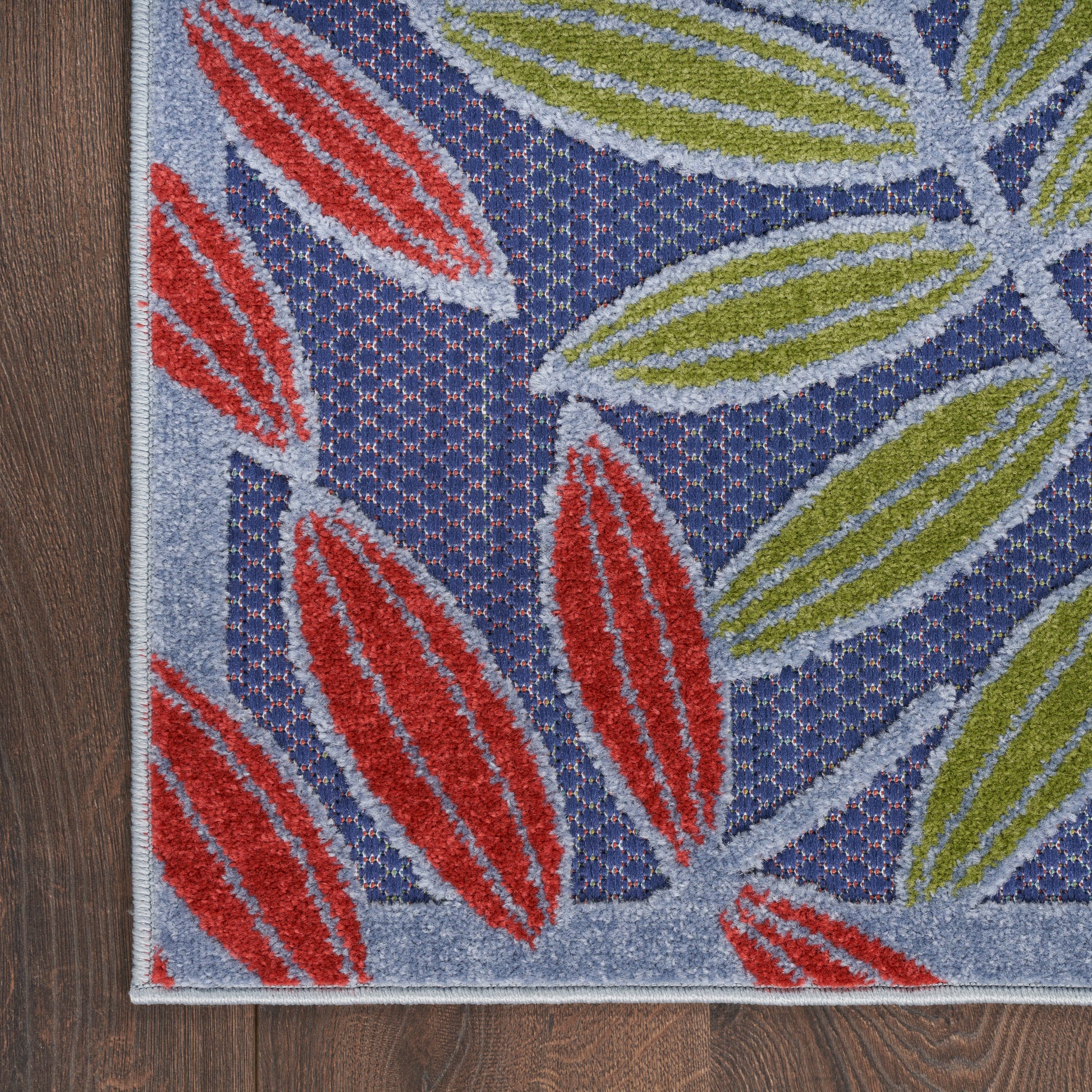 Nourison Home Aloha  Navy Multicolor  Contemporary