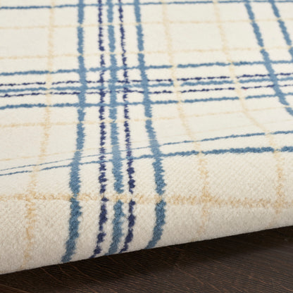 Nourison Home Jubilant  Ivory Navy  Contemporary