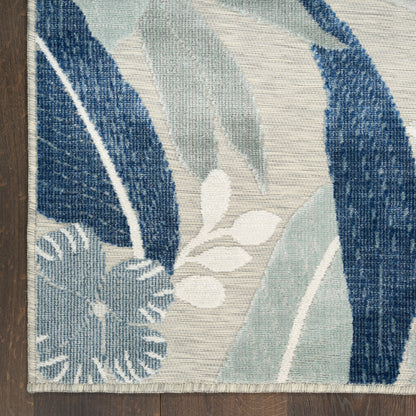 Nourison Home Suncoast  Grey Navy  Contemporary