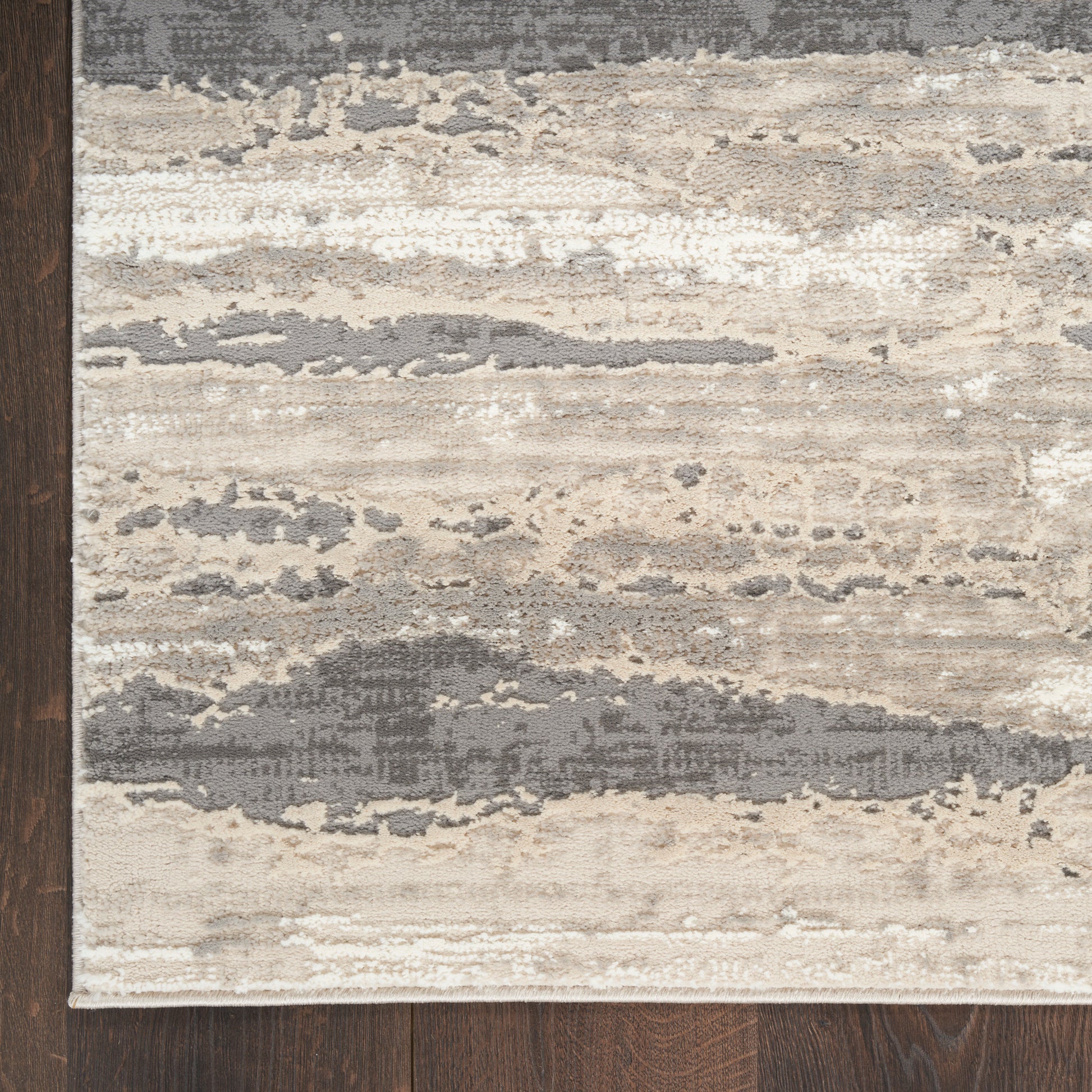 Nourison Home Sustainable Trends  Ivory Multicolor  Contemporary