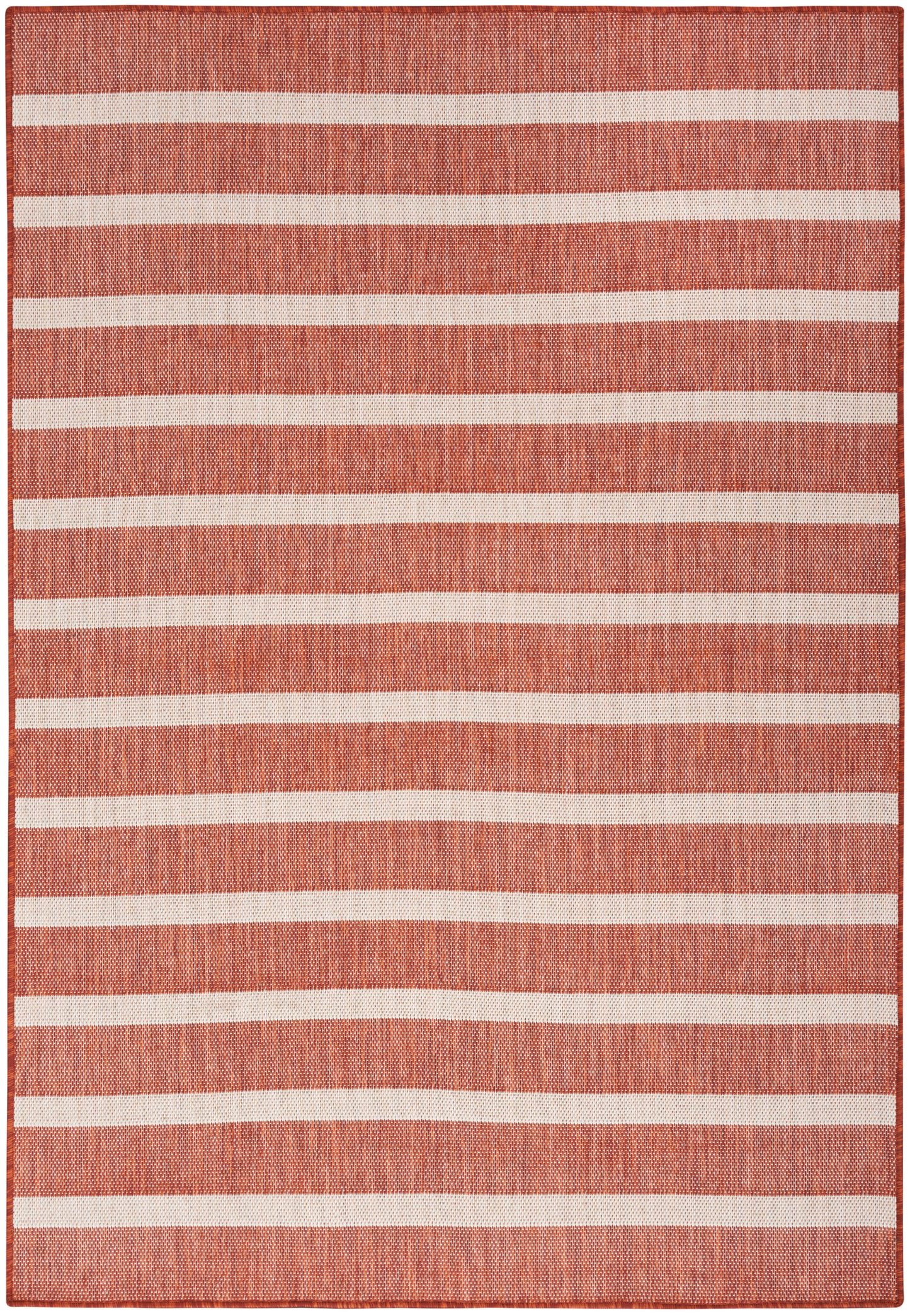 Nourison Home Positano POS03 Terracotta Ivory Contemporary Power-loomed Rug