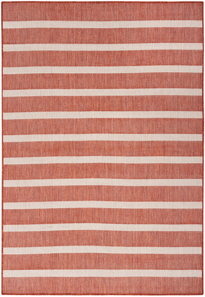 Nourison Home Positano POS03 Terracotta Ivory Contemporary Power-loomed Rug