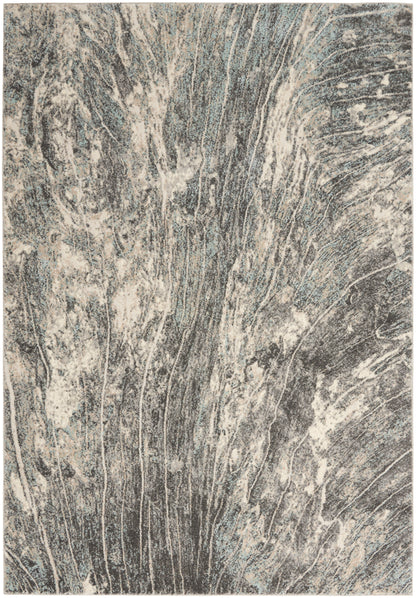 Nourison Home Marmara MRA03 Charcoal Ivory Contemporary Power-loomed Rug