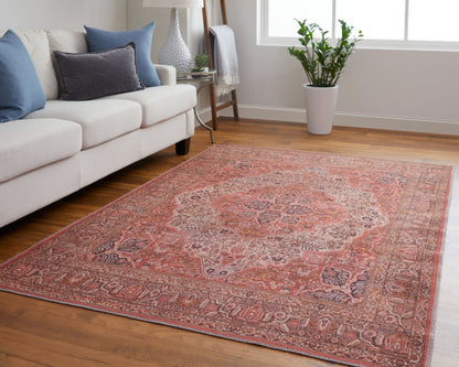Feizy Rawlins  Terracotta Multi Transitional/Bohemian & Eclectic/Vintage