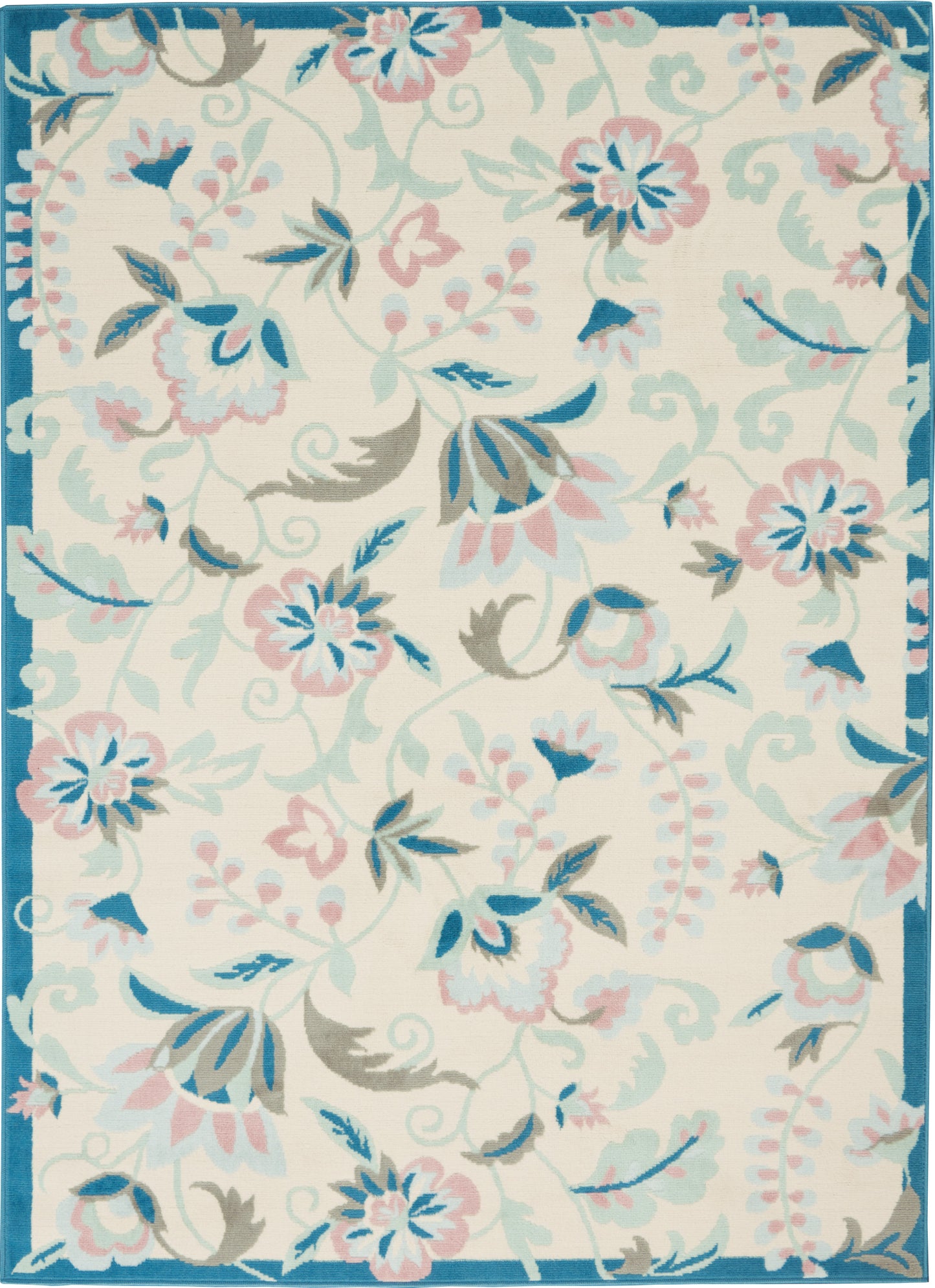 Nourison Home Jubilant JUB15 Ivory Multicolor Contemporary Power-loomed Rug