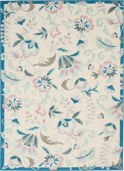 Nourison Home Jubilant JUB15 Ivory Multicolor Contemporary Power-loomed Rug