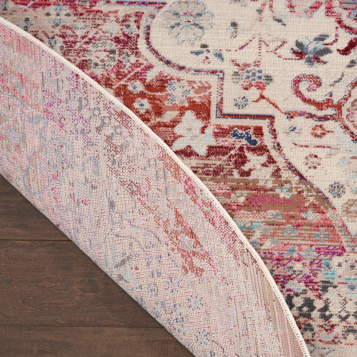 Nourison Home Vintage Kashan  Red Ivory  Traditional
