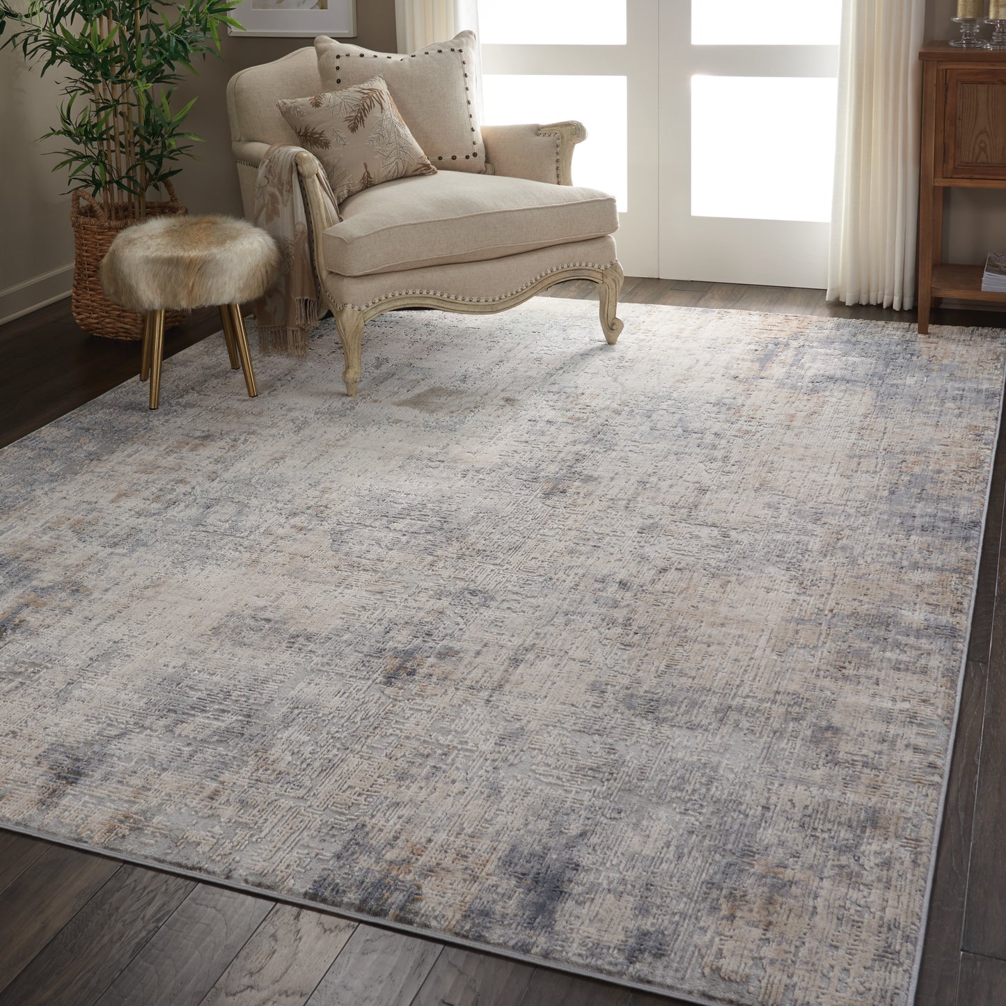 Nourison Home Rustic Textures  Grey Beige  Contemporary