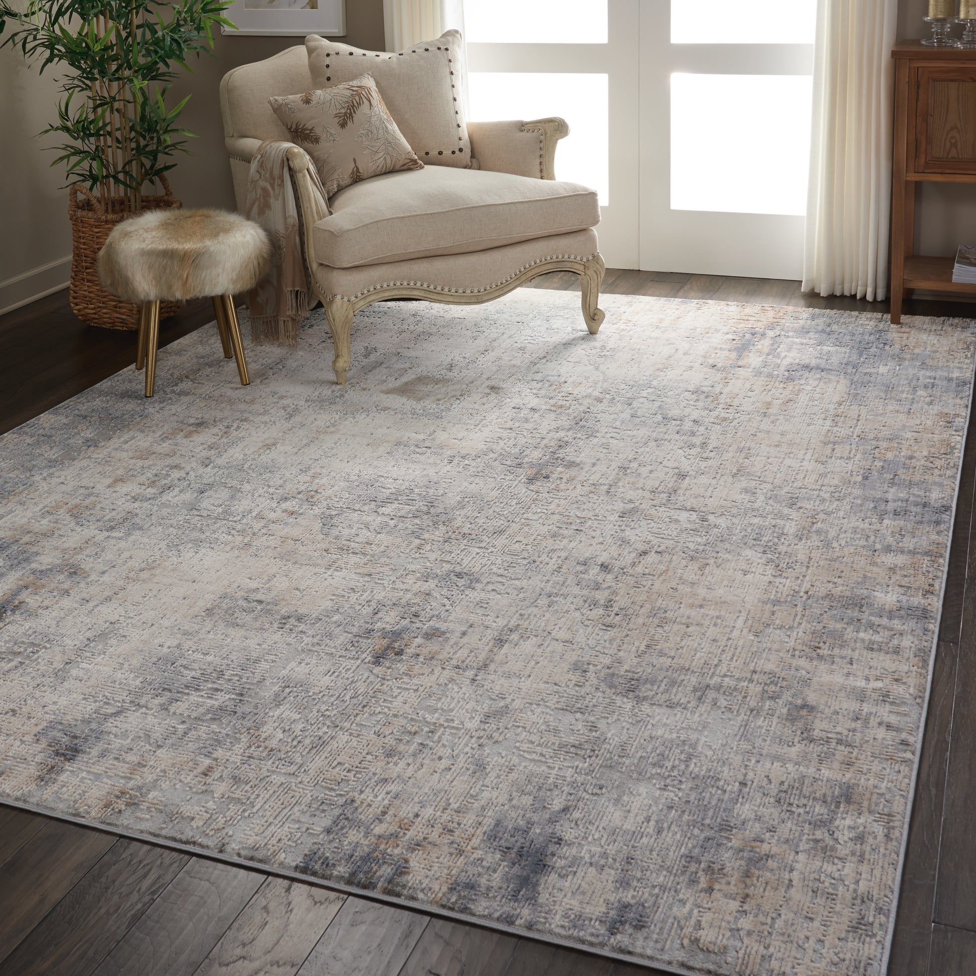 Nourison Home Rustic Textures  Grey Beige  Contemporary