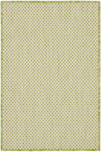Nourison Home Courtyard COU01 Ivory Green Contemporary Power-loomed Rug