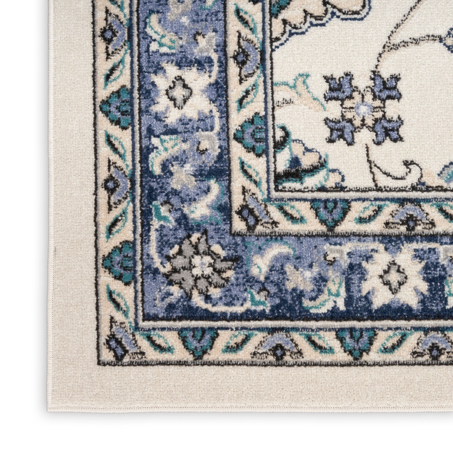 Nourison Home Nourison Essentials  Ivory Blue  Traditional