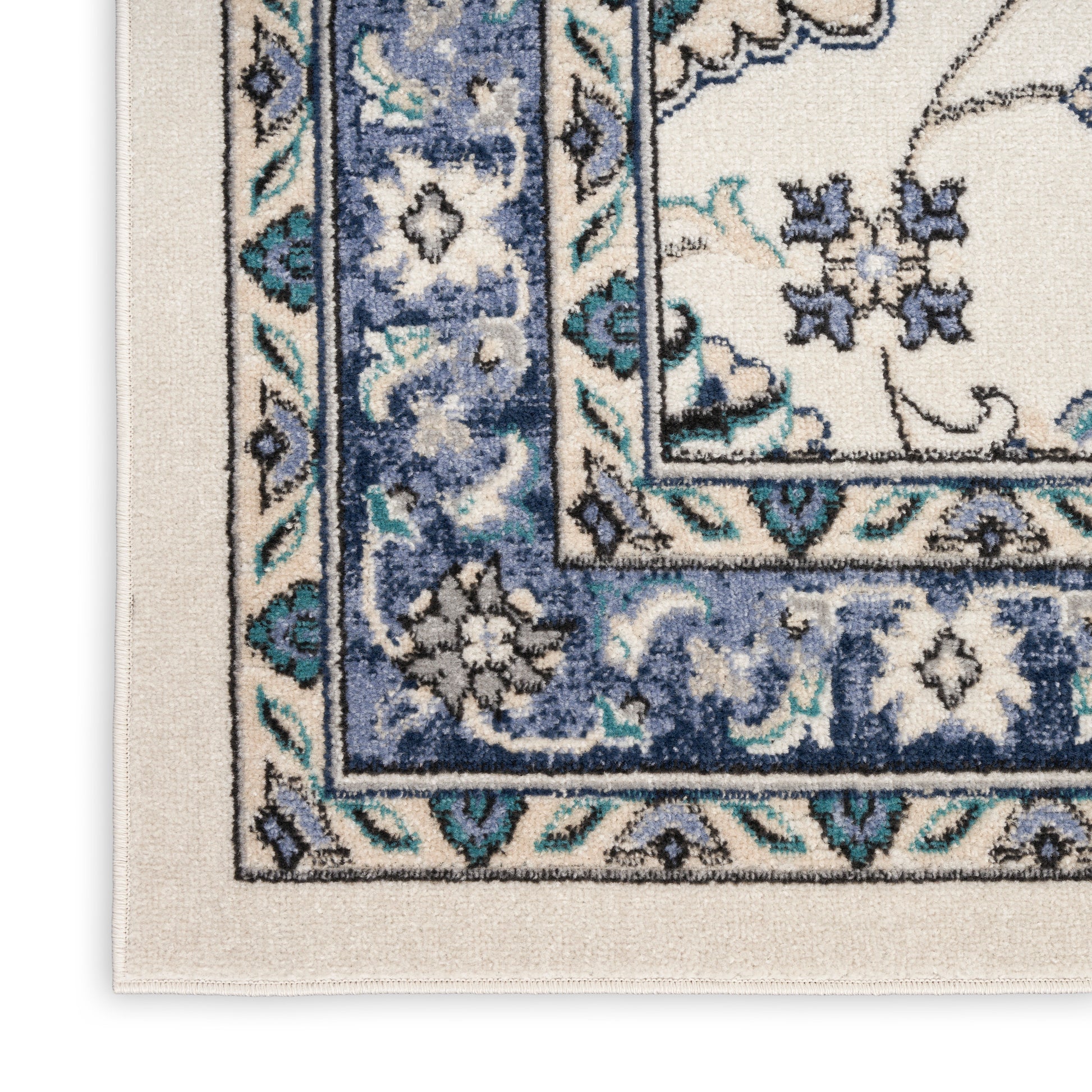 Nourison Home Nourison Essentials  Ivory Blue  Traditional