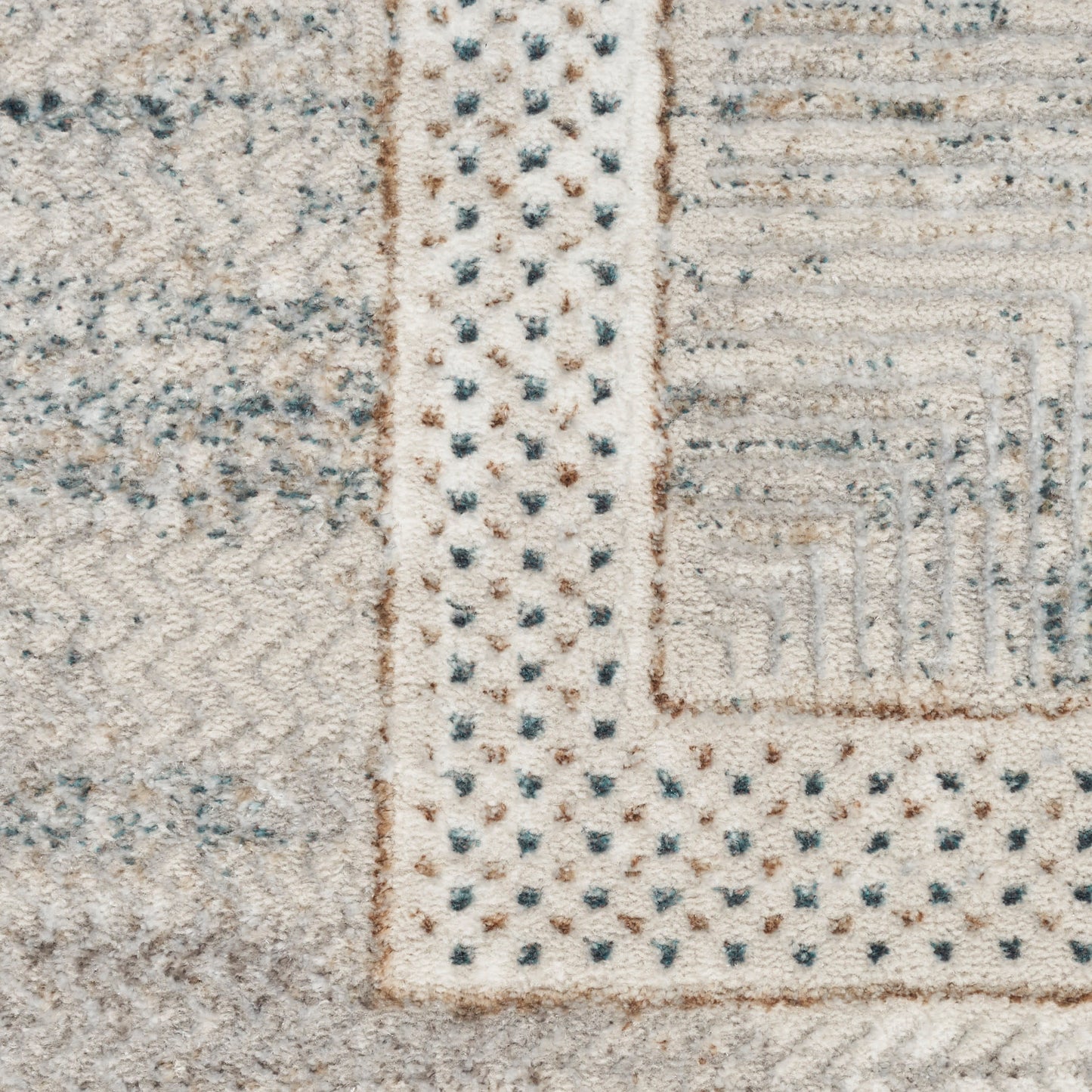 Nourison Home Glitz  Ivory Multicolor  Contemporary