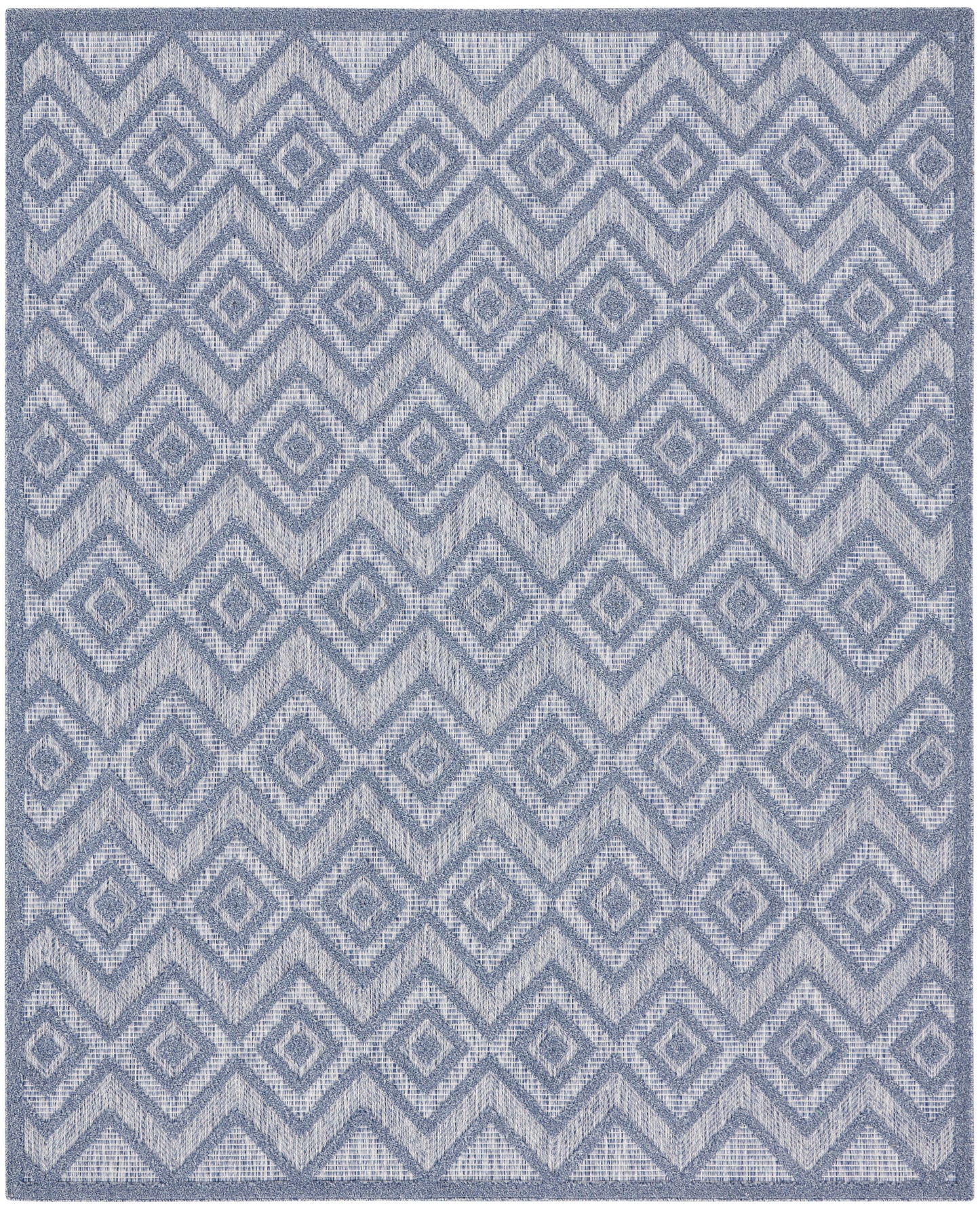 Nourison Home Versatile NRV01 Denim Blue Contemporary Flat Weave Rug