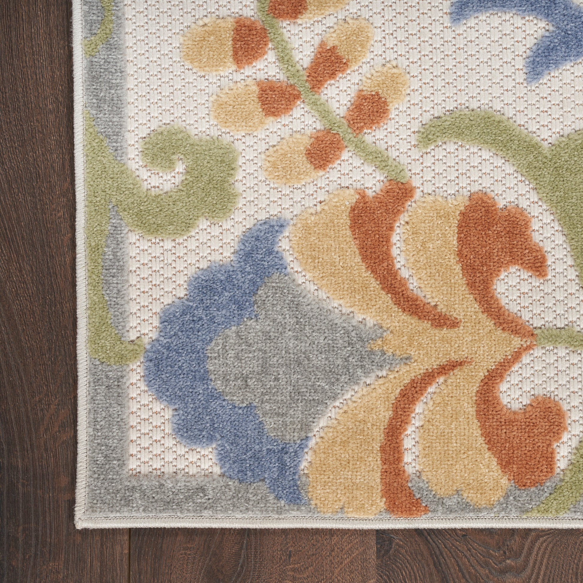 Nourison Home Aloha  Ivory Blue  Contemporary