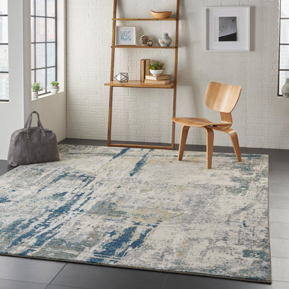 Nourison Home Artworks  Ivory Navy  Contemporary