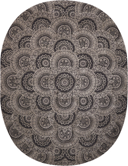 Nourison Home Nourison 2000 2335 Black Grey Traditional Tufted Rug