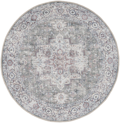 Nourison Home New Concept Washables SR101 Ivory Grey Traditional Machine Woven Rug