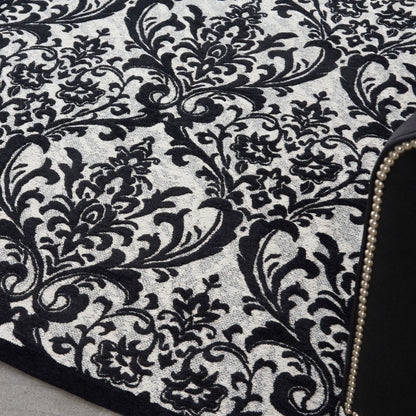 Nourison Home Damask  Black White  Traditional