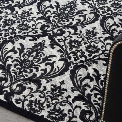 Nourison Home Damask  Black White  Traditional