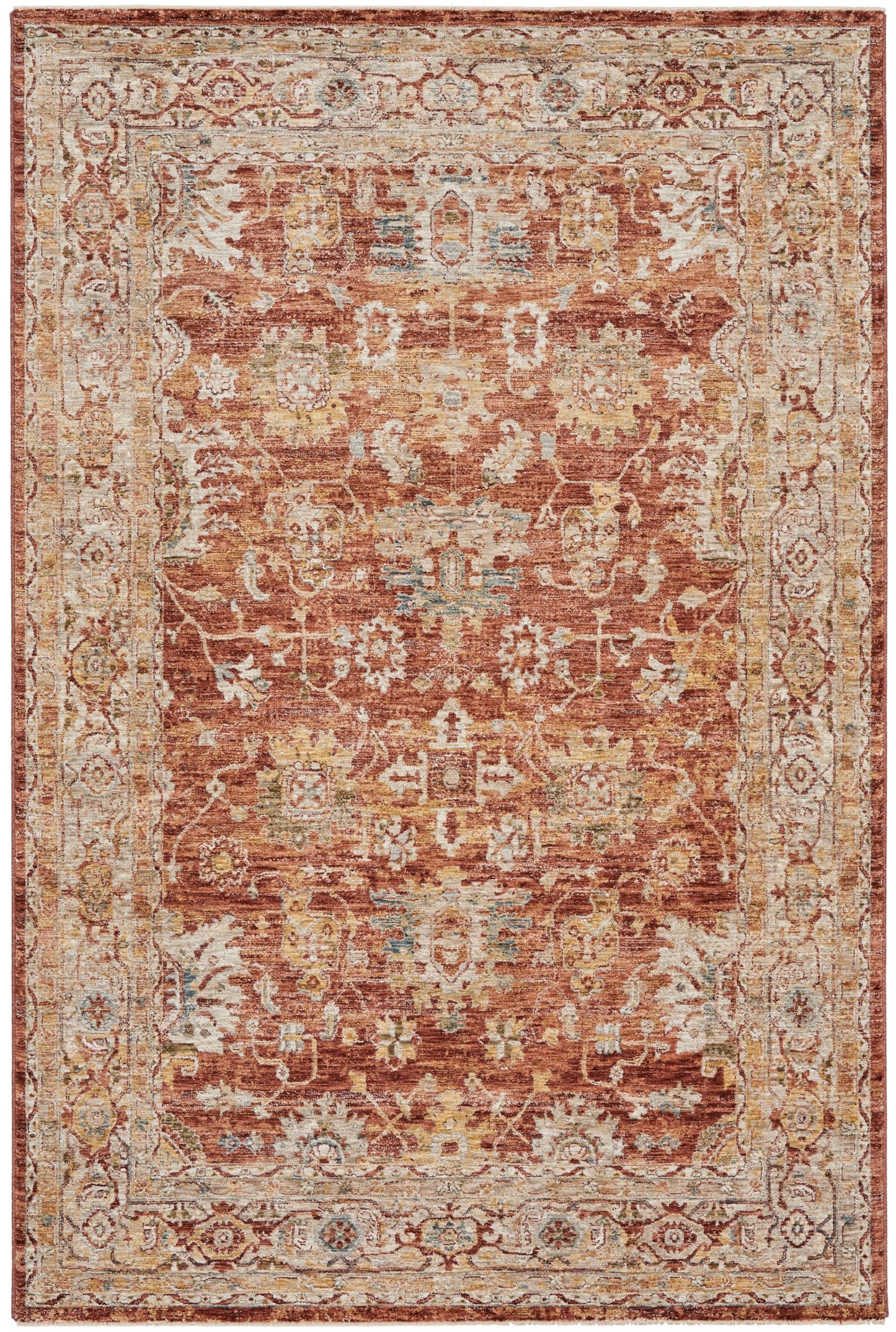 Nourison Home Sahar SHR02 Rust Traditional Power-loomed Rug