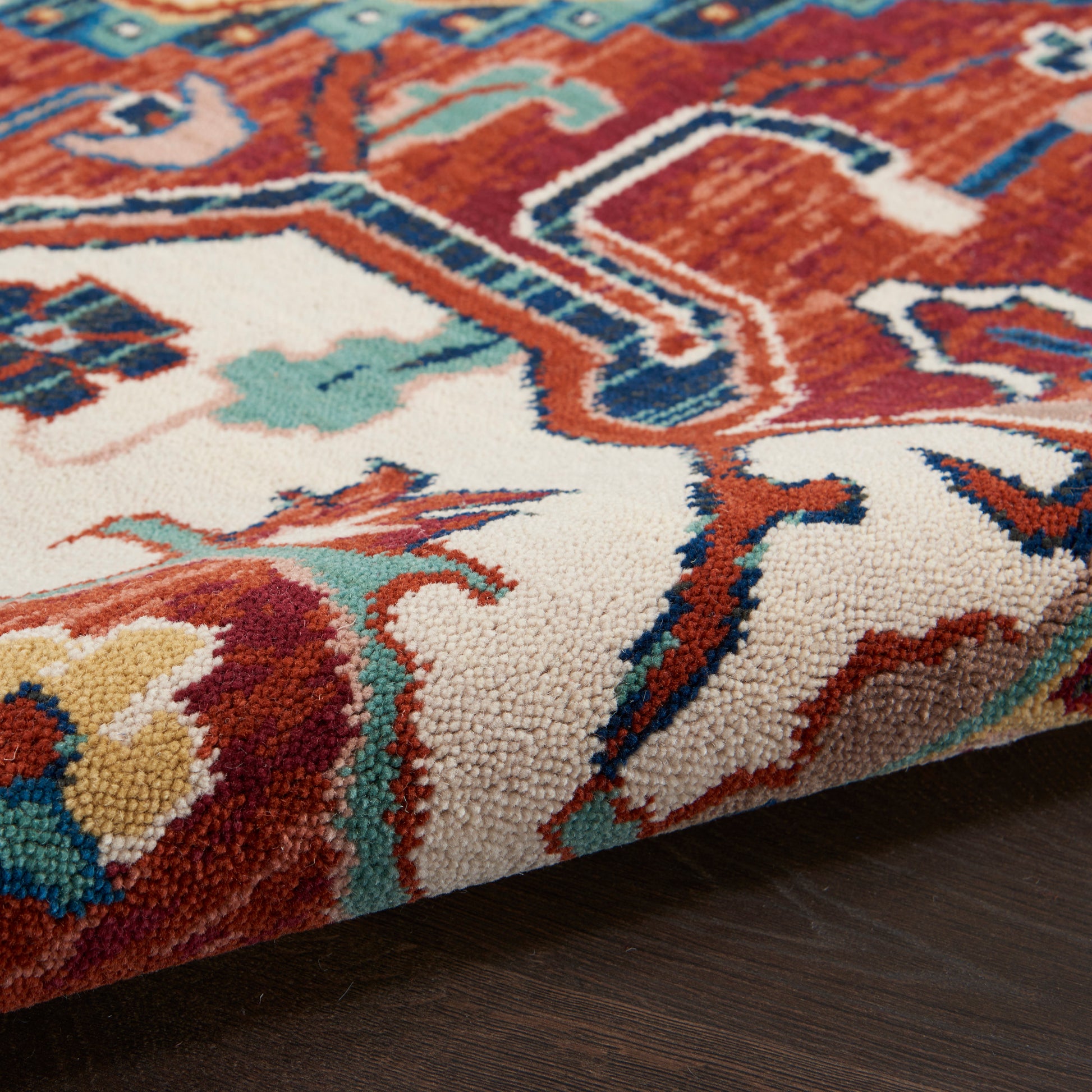 Nourison Home Parisa  Brick Ivory  Traditional