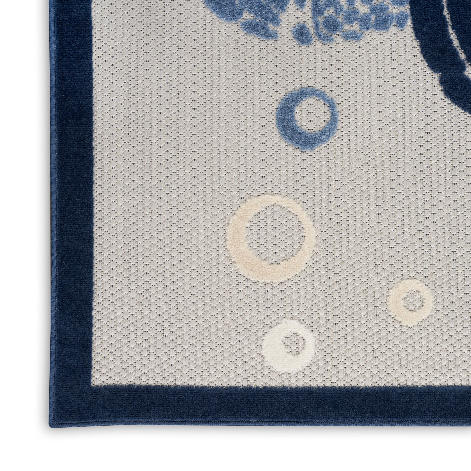 Nourison Home Aloha  Navy Blue  Contemporary