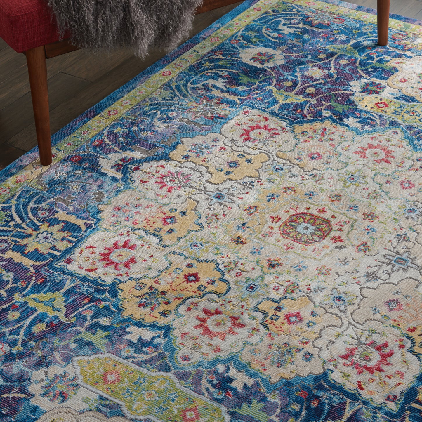 Nourison Home Ankara Global  Blue  Traditional