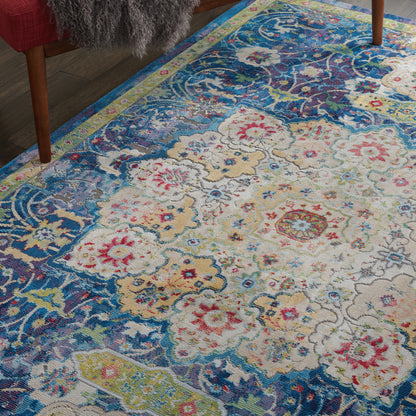 Nourison Home Ankara Global  Blue  Traditional