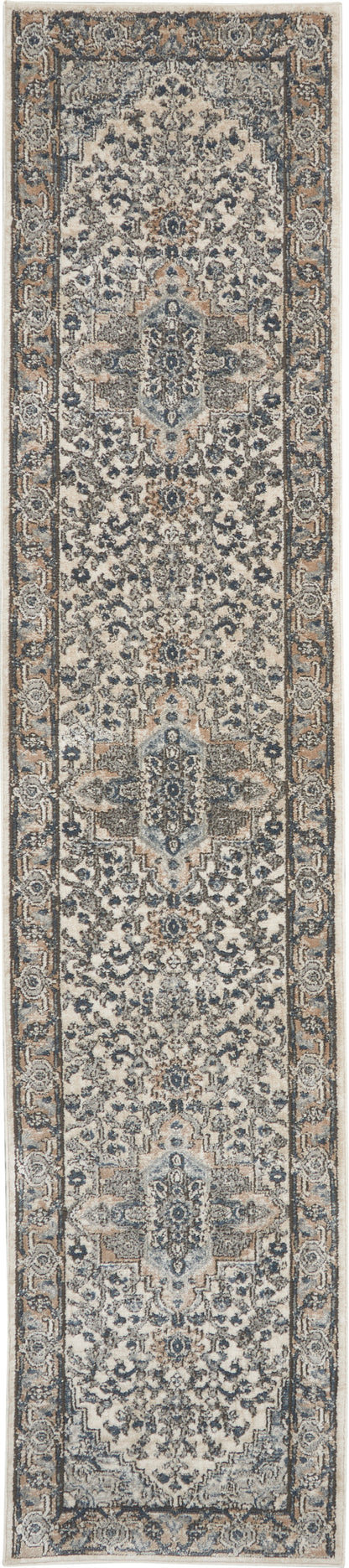 Nourison Home Quarry QUA05 Ivory Grey Transitional Power-loomed Rugs