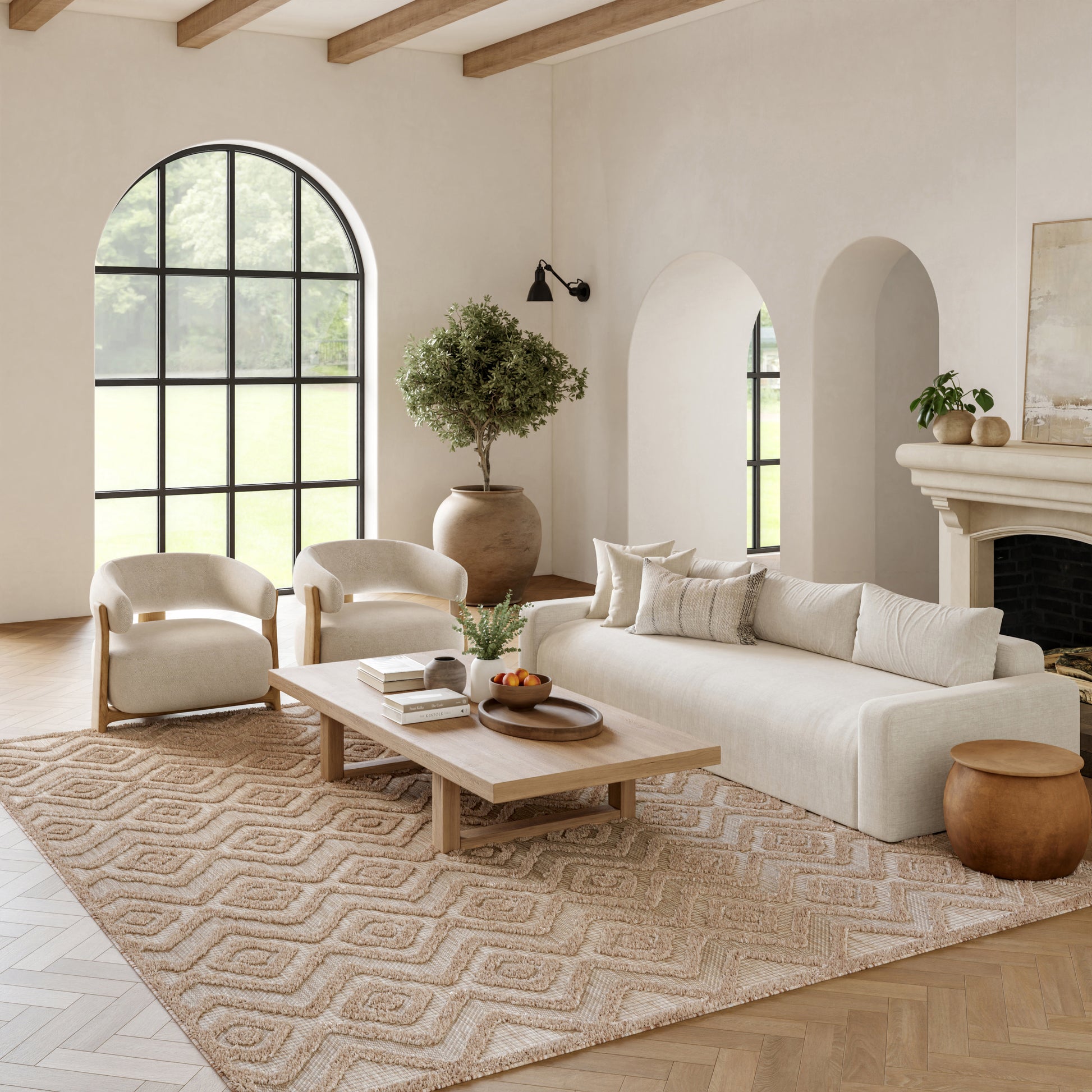 Nourison Home Versatile  Natural Beige  Contemporary