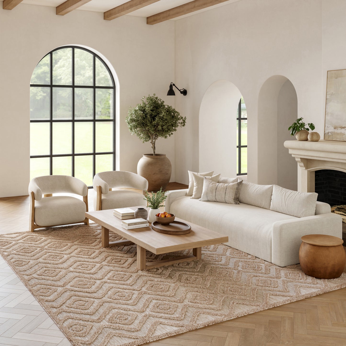 Nourison Home Versatile  Natural Beige  Contemporary