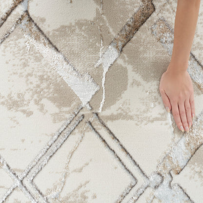Nourison Home Glitz  Ivory Grey  Contemporary