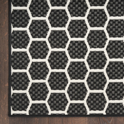 Nourison Home Twist Reversible  Black  Contemporary