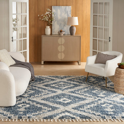 Nourison Home Oslo Shag  Denim Blue  Contemporary