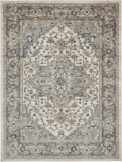 Nourison Home Quarry QUA05 Ivory Grey Transitional Power-loomed Rugs