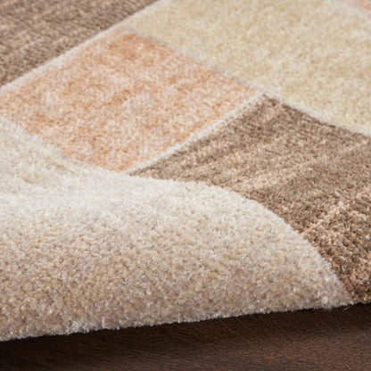 Nourison Home Astra Machine Washable  Beige Multicolor  Contemporary