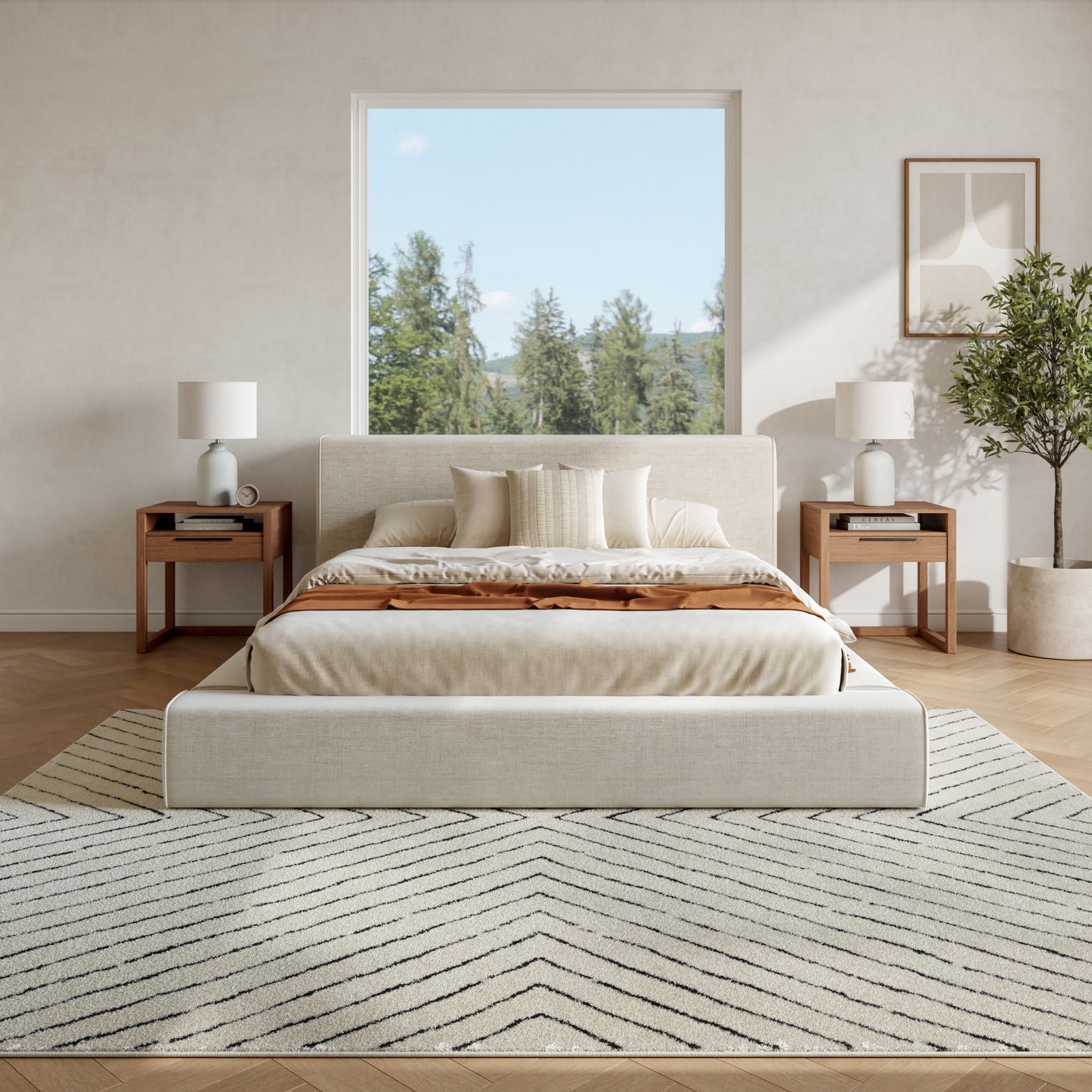Nourison Home Modern Comfort  Ivory Black  Contemporary