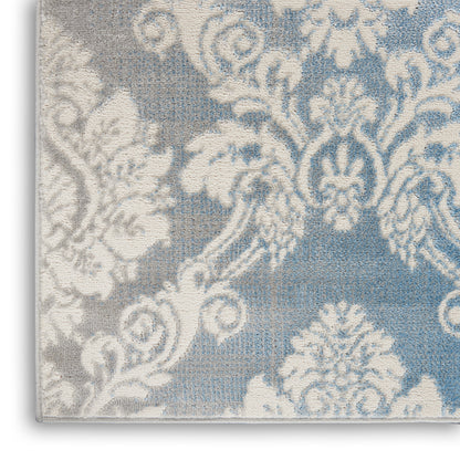 Nourison Home Elation  Ivory Blue  Traditional
