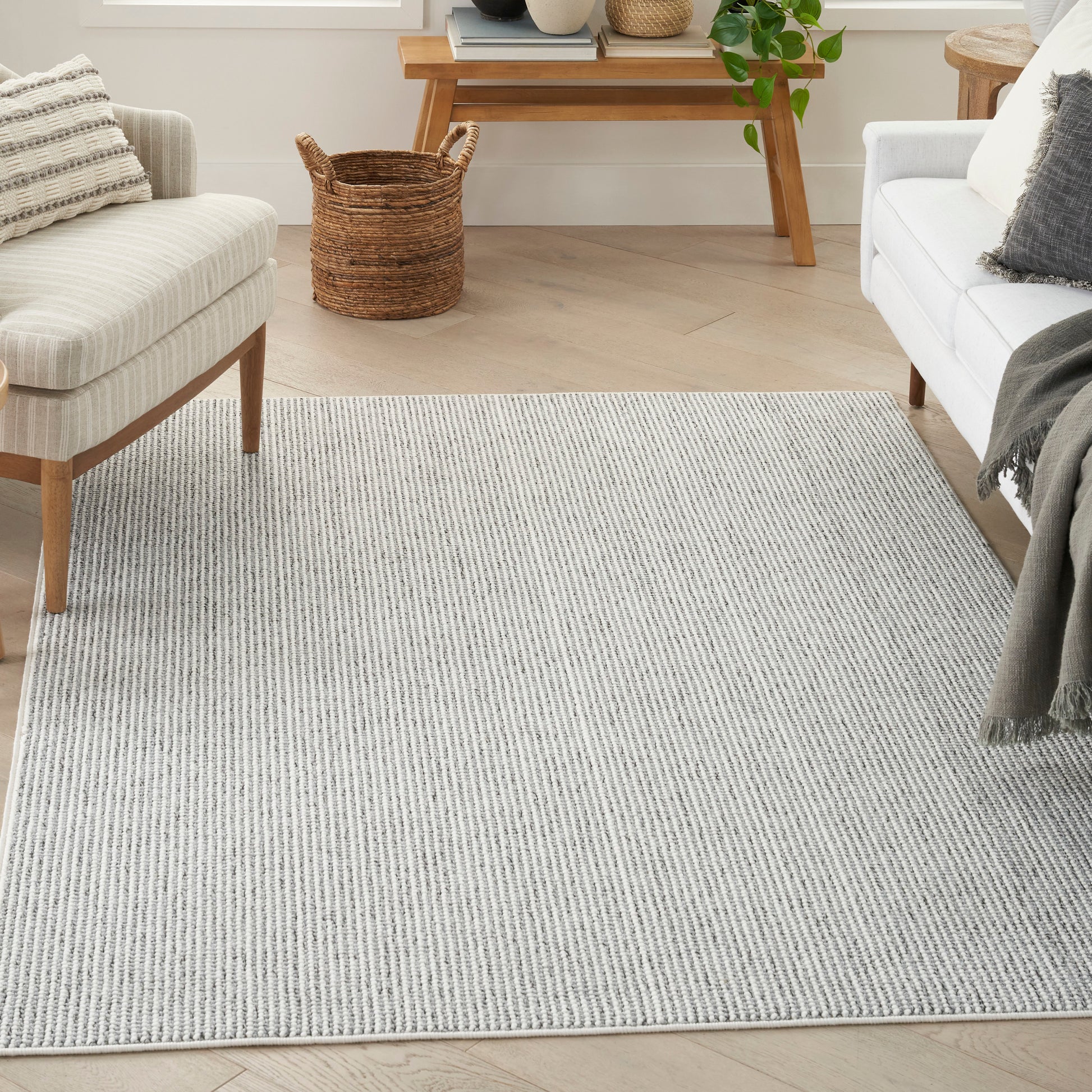 Nourison Home Natural Texture  Ivory Grey  Contemporary