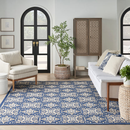 Nourison Home Aloha  Blue  Contemporary